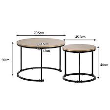round coffee table set of 2 coffee