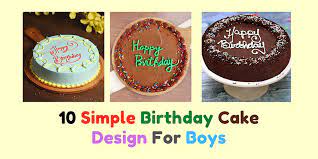 Latest Cake Designs For Birthday Boy Simple gambar png
