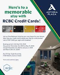 rcbc credit cards promo astoria plaza