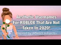 roblox aesthetic usernames not taken