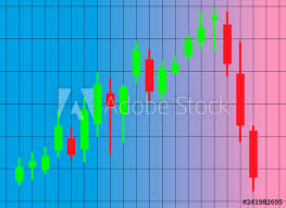 Candlestick Chart Down Trend Of Stock Chart Graphical