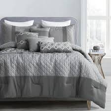 Sx 7 Piece King Luxury Microfiber Dark Gray Oversized Bedroom Comforter Sets