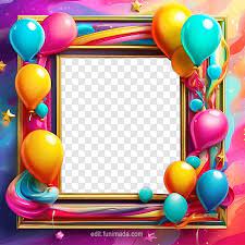 happy birthday photo frame editor