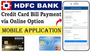 hdfc bank credit card bill payment via