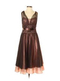 Details About Nwt Betsy Adam Women Brown Cocktail Dress 4