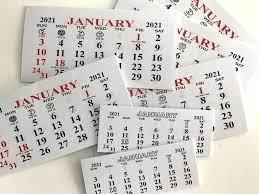 Type:printable 2021 desktop calendar with holidays. Mini Calendars For All Your Projects