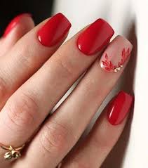 Two of the nails feature glitter stripes and pearls while the other nail these short nails are vibrant red with one accent nail. 30 Cute Red Acrylic Nails To Embellish Your Hands Proving Easy Beauty Ideas On Latest Fashion Trend
