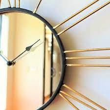 Gold Mirror Wall Clock 68cm