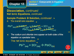Chapter 13 Ions In Aqueous Solutions