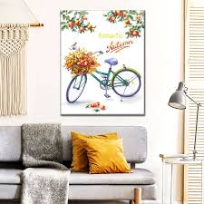 Romantic Autumn Bicycle Wall Art