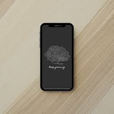 Keep Growing Tree Chalkboard Phone