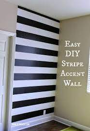 Black White Stripe Accent Wall