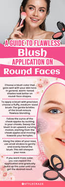 how to apply blush on a round face