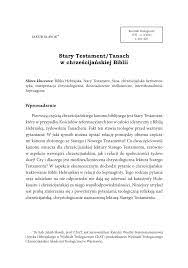 Co Oznacza Stwierdzenie że Biblia Jest Dokumentem Przymierza - PDF) Stary Testament/Tanach w chrześcijańskiej Biblii