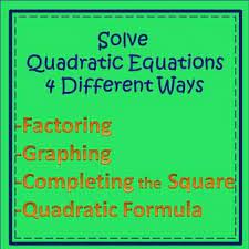 solving quadratic equations in four