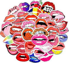 lips stickers 25 lips stickers