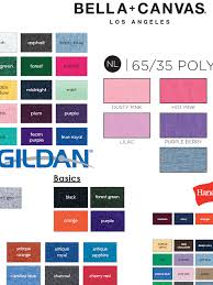 Gildan Swatches Gildan T Shirt Color Chart Gildan Color