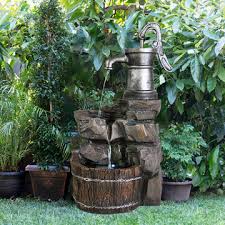 Garden Polyresin Water Running Fountain