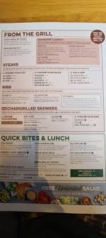 menu at ryhope harvester restaurant