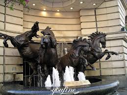 Large Outdoor Bronze Horse Fountain
