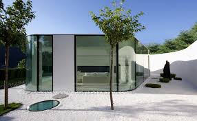 Gently Curved Glass House