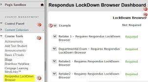 Click take the quiz note that it says requires lockdown. Respondus Lockdown Browser Tool