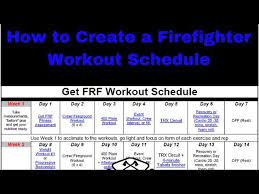 a firefighter workout schedule