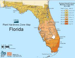 Map Of Usda Growing Zones For Florida