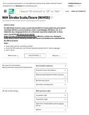 nih stroke scale score nihss mdcalc