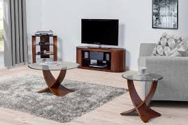 Jual Rounded Tv Stand Walnut And Piano