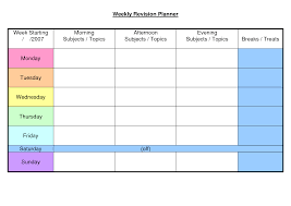 Weekly Assignment Planner Template