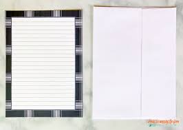 free printable stationery in black and