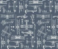 vintage airplane fabric