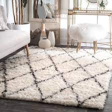 nuloom nida marrakech moroccan trellis ivory 6 ft square rug