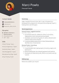 personal trainer resume exle free