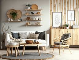 Wooden Natural Furniture In Living Room
