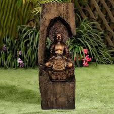 Meditating Buddha Led Garden Water