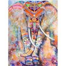 It's realistic but simple, and it has letters spelling out the word elephant underneath for early readers. Gatyztory Painting By Number Animal Multicolour Elephant Drawing On Canvas Handpainted Painting Art Gift Diy Coloring By Number Big Deal 9cc2 Klaraprivata