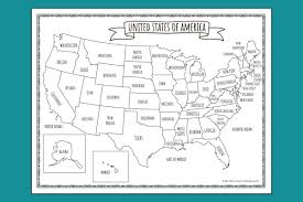 printable map of the united states