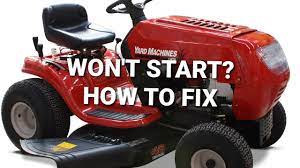 lawn tractor won t start how to fix