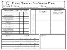 63 Best Parent Teacher Conference Form Images Teacher