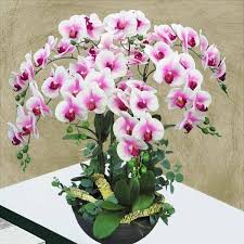 artificial orchid table arrangement