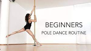beginners pole dance routine very