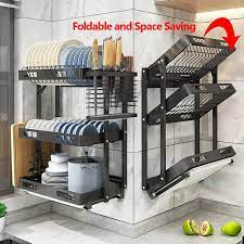 Wall Mount Dish Drainer Rack