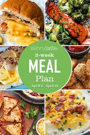 Here are some of our best dinner recipes for making your evening meal fantastic. 14 Day Healthy Meal Plan April 6 19 Skinnytaste