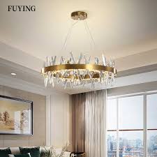 Fuying New Fishbone Crystal Chandelier Light Modern Luxury Simple Dining Room Chandeliers Led Lamp Living Room Chandelier Light Chandeliers Aliexpress