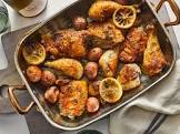 baked chicken with onions  garlic   rosemary