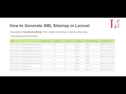 how to generate sitemap in laravel
