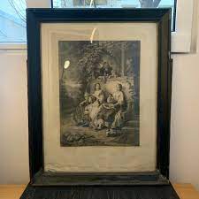 Large antique engraving print Goethe Friederike Preisel Hallberger German |  eBay
