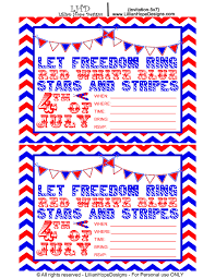 Printable Fourth Of July Invitations Download Them Or Print
